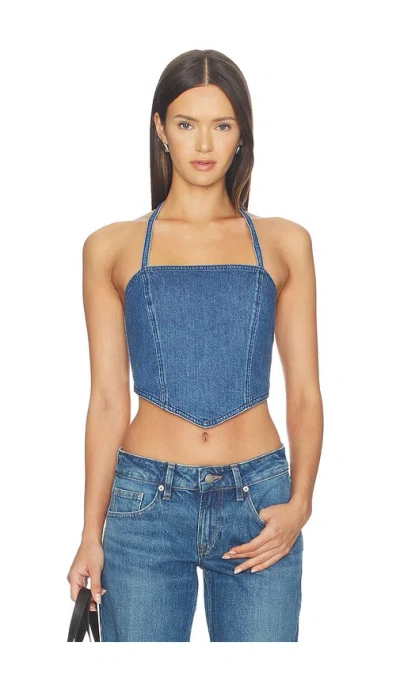 GOOD AMERICAN DENIM RECESS TOP