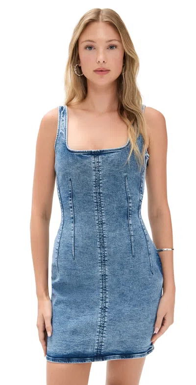 Good American Denim Shift Dress Indigo728