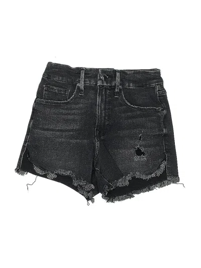 Pre-owned Good American Denim Shorts In Black