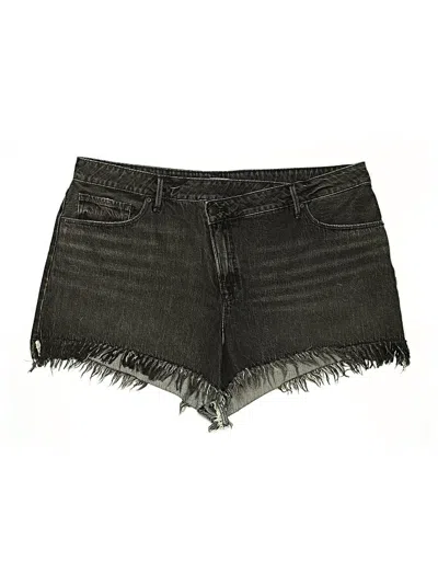 Pre-owned Good American Denim Shorts In Black