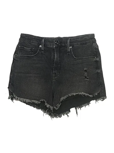 Pre-owned Good American Denim Shorts In Black