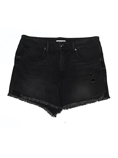 Pre-owned Good American Denim Shorts In Black