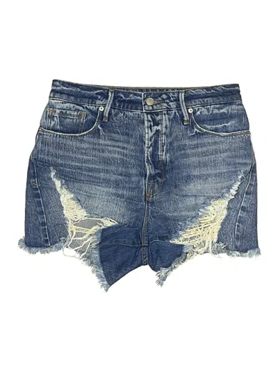 Pre-owned Good American Denim Shorts In Blue