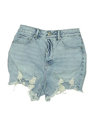 Pre-owned Good American Denim Shorts In Blue