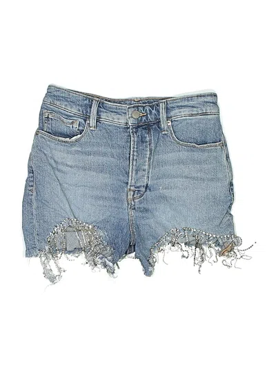 Pre-owned Good American Denim Shorts In Blue
