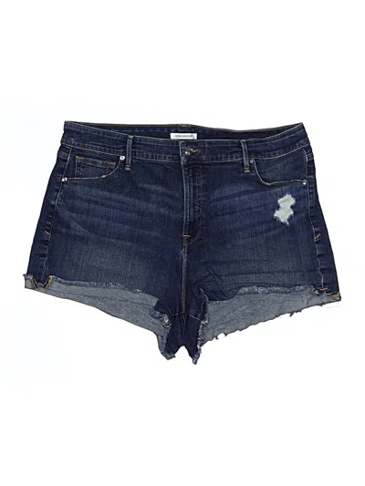 Pre-owned Good American Denim Shorts In Blue
