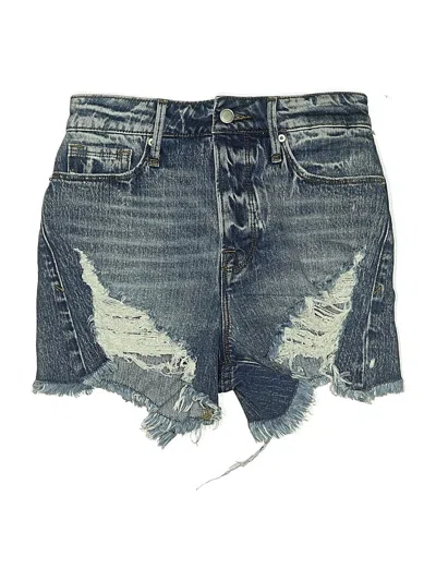 Pre-owned Good American Denim Shorts In Blue