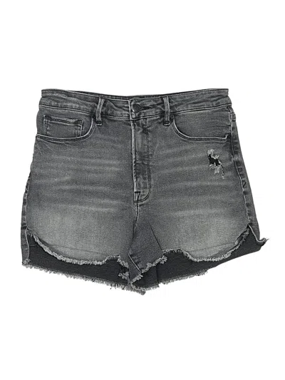 Pre-owned Good American Denim Shorts In Gray