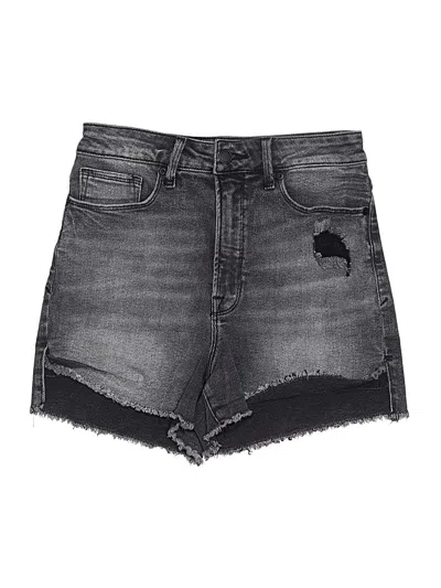Pre-owned Good American Denim Shorts In Gray