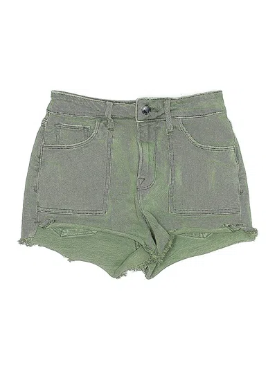 Pre-owned Good American Denim Shorts In Green