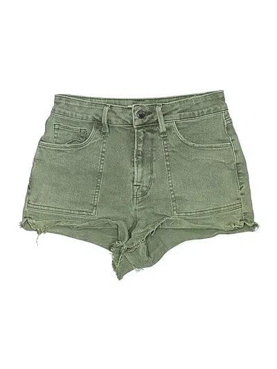 Pre-owned Good American Denim Shorts In Green