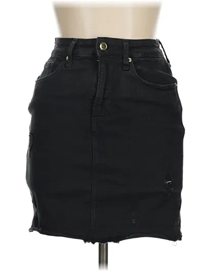 Pre-owned Good American Denim Skirt In Black