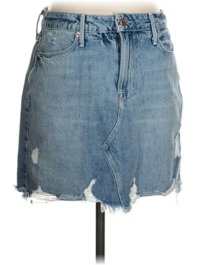 Pre-owned Good American Denim Skirt In Blue
