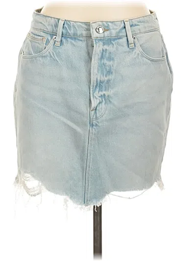 Pre-owned Good American Denim Skirt In Blue