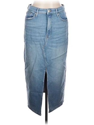 Pre-owned Good American Denim Skirt In Blue