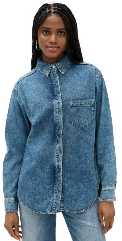 Good American Denim Uniform Shirt Indigo762