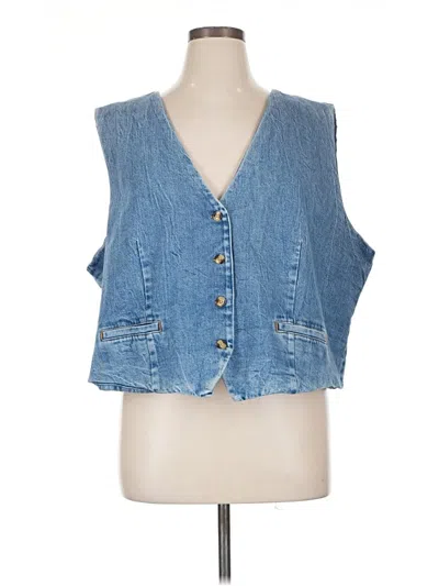 Pre-owned Good American Denim Vest In Blue
