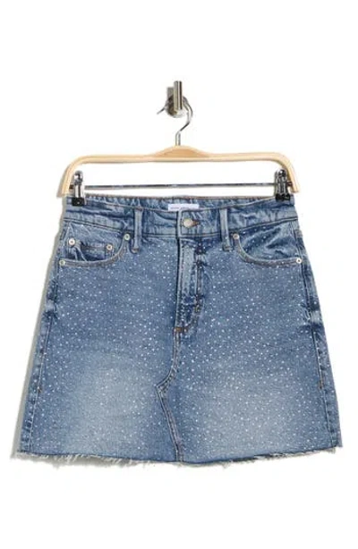 Good American Diamond Denim Miniskirt In Blue