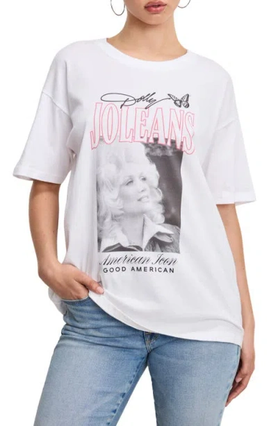 Good American Dolly Oversized Concert Tee In White001