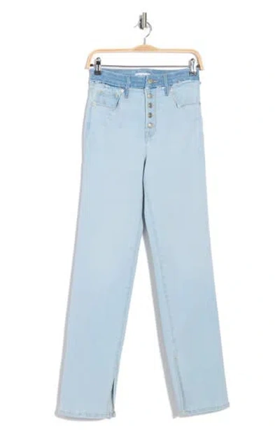 Good American Double Waist Button Fly Split Hem Jeans