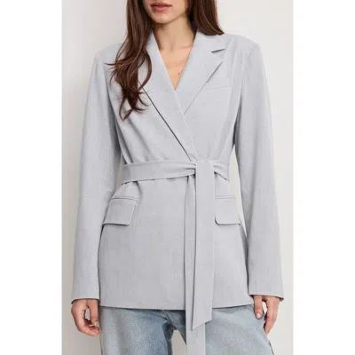 Good American Essential Belted Suit Blazer In Gray