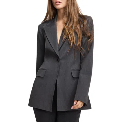Good American Essential Sculpt Suit Blazer In Gray