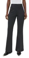 Good American Essential Suiting Flare Trousers Dark Heather Grey In Gray