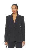 Good American Essential Suiting Sculpted Blazer In Black