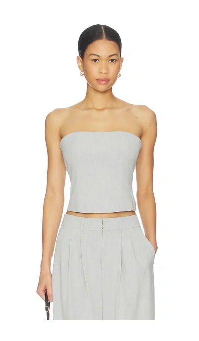 Good American Essential Suiting Strapless Top In Blue