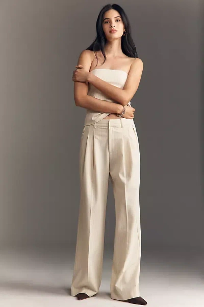 Good American Essential Suiting Trousers Pants In Yellow