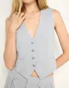 Good American Essential Suiting Vest In Heather Grey001