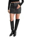 Good American Faux Leather Good 90's Mini Skirt In Black