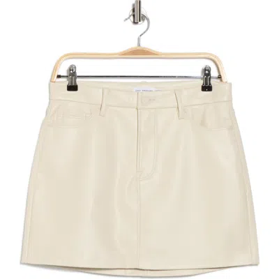 Good American Faux Leather Miniskirt In White