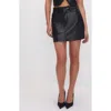 Good American Faux Leather Miniskirt In Black001