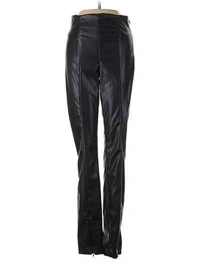 Pre-owned Good American Faux Leather Pants In Black