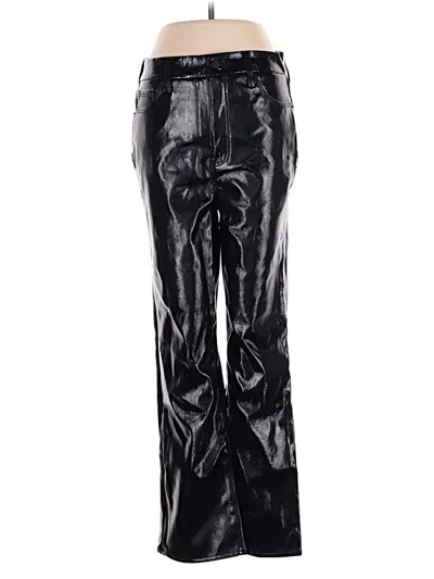 Pre-owned Good American Faux Leather Pants In Black