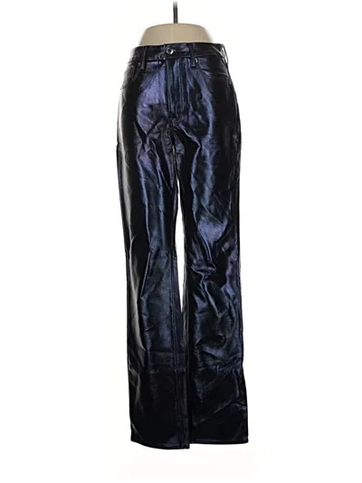 Pre-owned Good American Faux Leather Pants In Blue