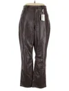 Good American Faux Leather Pants In Brown