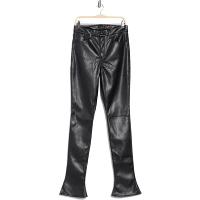 Good American Faux Leather Slim Bootcut Pants In Black