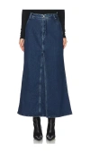 Good American Denim Maxi Skirt In Blue