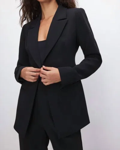 GOOD AMERICAN FIT AND FLATTER BLAZER IN BLACK