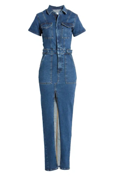 Good American Plus Fit For Success Maxi Dress In Indigo594