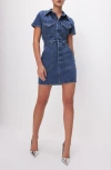 GOOD AMERICAN FIT FOR SUCCESS DENIM MINIDRESS