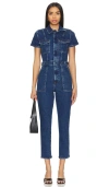 Good American Fit For Success Denim Jumpsuit In Indigo594