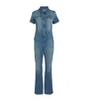 Good American Denim Bootcut Jumpsuit In Navy