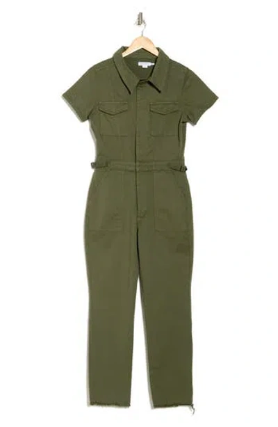 Good American Fit For Success Straight Leg Denim Jumpsuit In Fatigue001