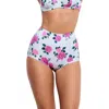 Good American Floral Satin Underwire Bikini Top In Pink