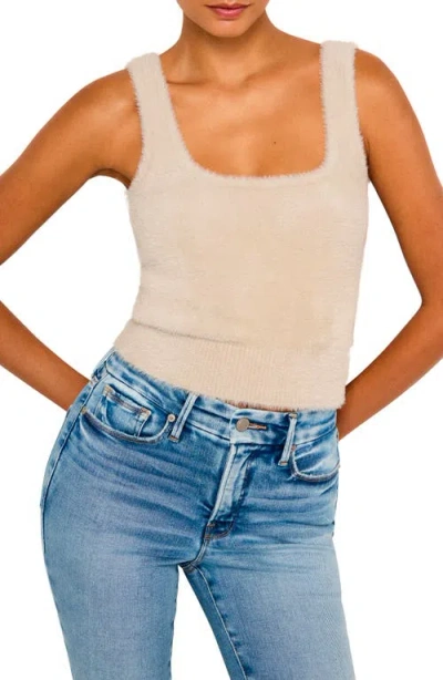 Good American Fuzzy Tank In Flax001
