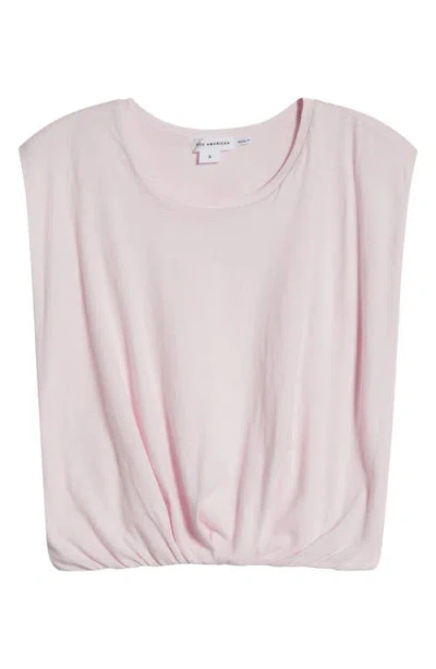 Good American Gathered Hem Muscle Top In Pink