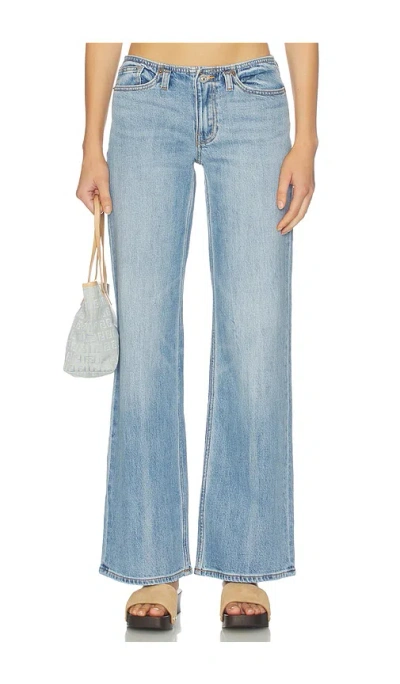 Good American Ghost Waist Low Loose Jean In Blue